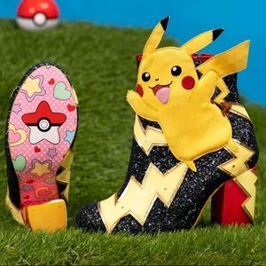 NEW IN BOX Irregular Choice Pokemon Pikachu Shock Walk Light Up Boots Shoes 8.5
